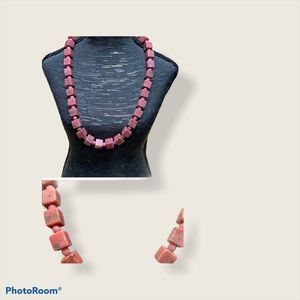 Rhodinite Necklace handmade